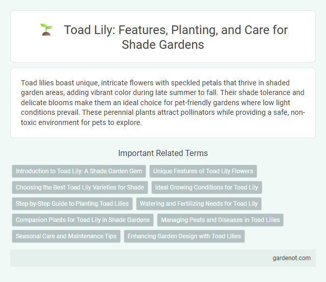 Toad Lily: Features, Planting, and Care for Shade Gardens