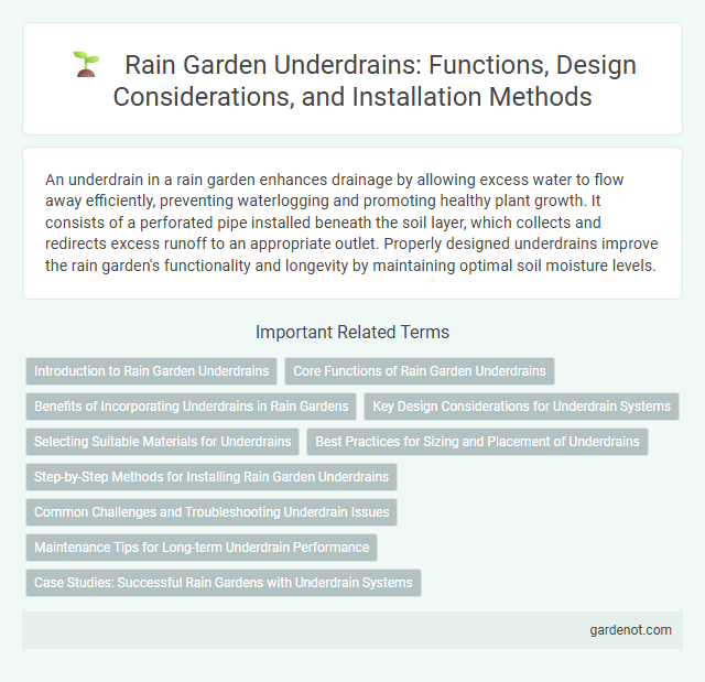 Rain Garden Underdrains: Functions, Design Considerations, and Installation Methods