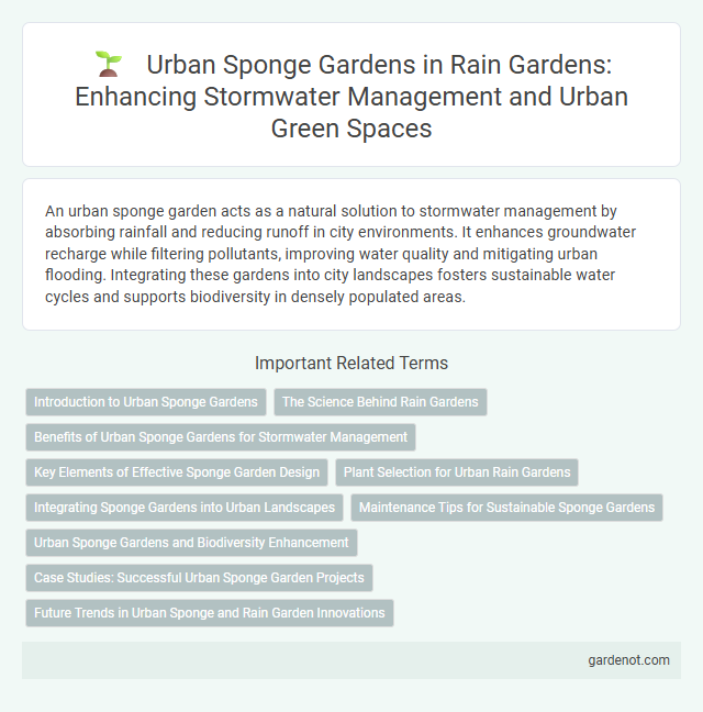 Urban Sponge Gardens in Rain Gardens: Enhancing Stormwater Management and Urban Green Spaces