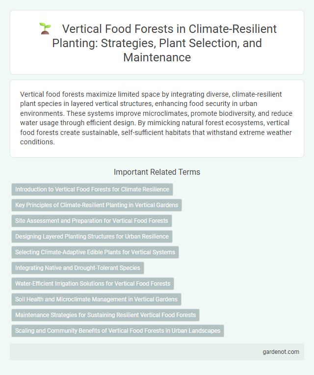 Vertical Food Forests in Climate-Resilient Planting: Strategies, Plant Selection, and Maintenance
