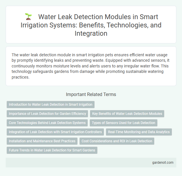 Water Leak Detection Modules in Smart Irrigation Systems: Benefits, Technologies, and Integration