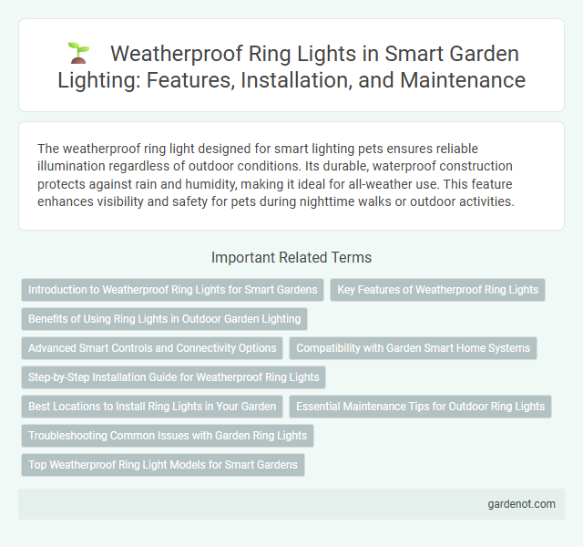 Weatherproof Ring Lights in Smart Garden Lighting: Features, Installation, and Maintenance