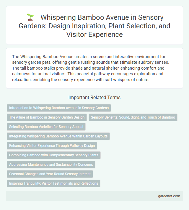 Whispering Bamboo Avenue in Sensory Gardens: Design Inspiration, Plant Selection, and Visitor Experience