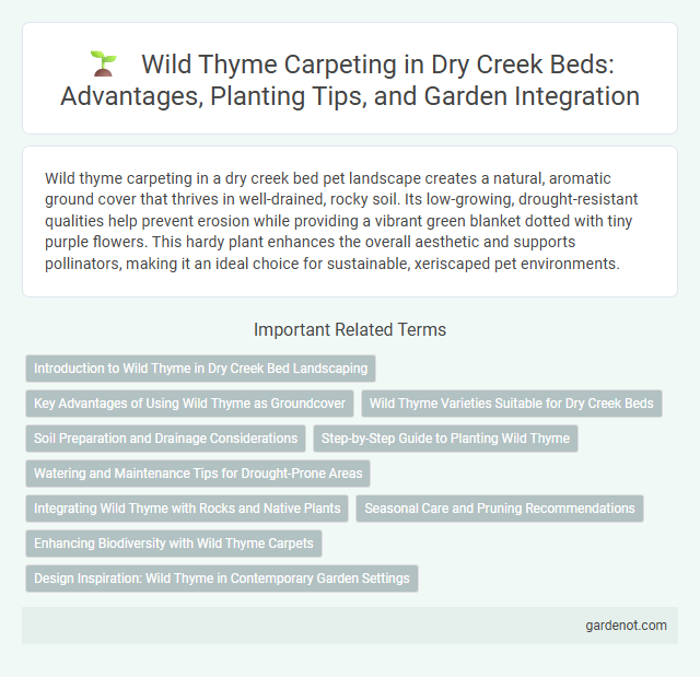 Wild Thyme Carpeting in Dry Creek Beds: Advantages, Planting Tips, and Garden Integration