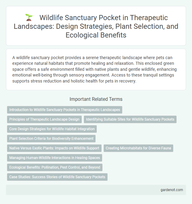 Wildlife Sanctuary Pocket in Therapeutic Landscapes: Design Strategies, Plant Selection, and Ecological Benefits