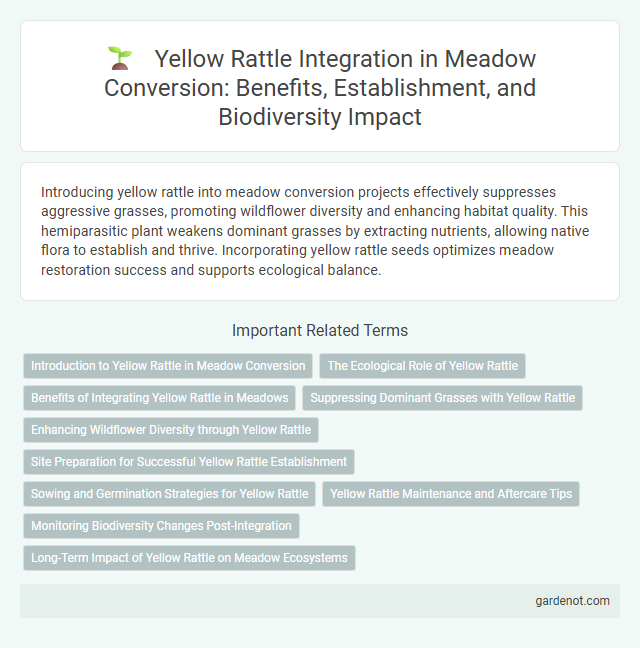 Yellow Rattle Integration in Meadow Conversion: Benefits, Establishment, and Biodiversity Impact