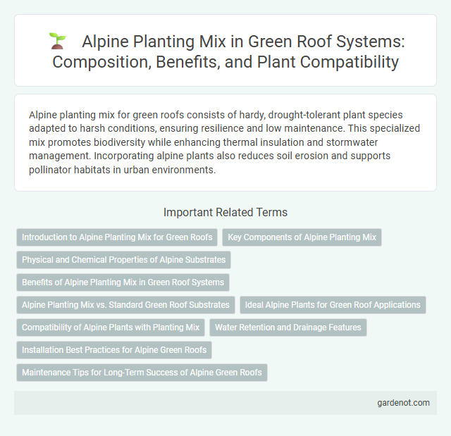 Alpine Planting Mix in Green Roof Systems: Composition, Benefits, and Plant Compatibility