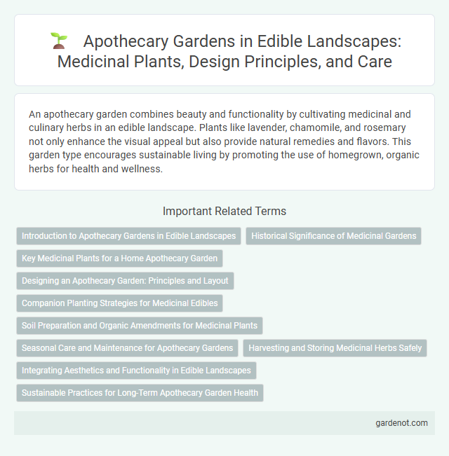 Apothecary Gardens in Edible Landscapes: Medicinal Plants, Design Principles, and Care
