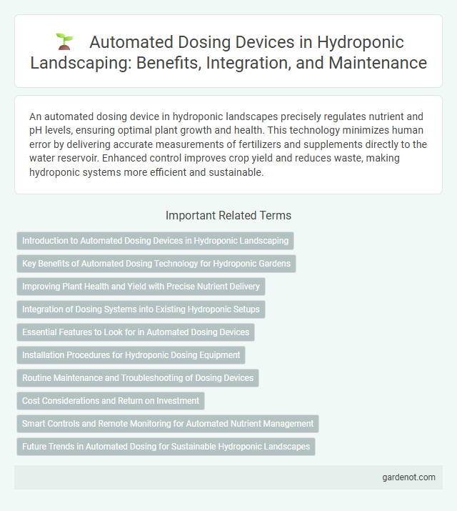 Automated Dosing Devices in Hydroponic Landscaping: Benefits, Integration, and Maintenance