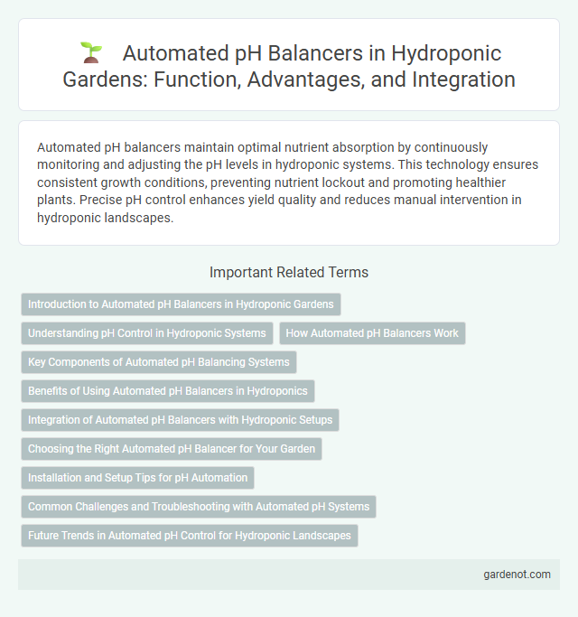 Automated pH Balancers in Hydroponic Gardens: Function, Advantages, and Integration