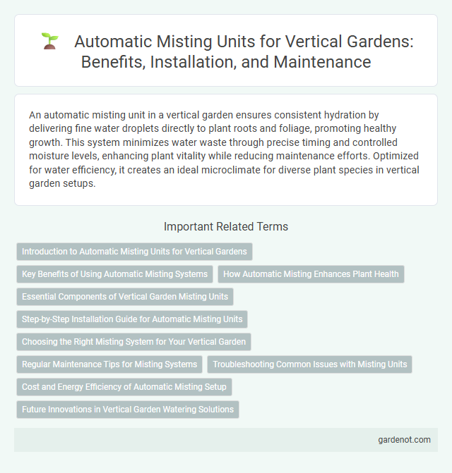 Automatic Misting Units for Vertical Gardens: Benefits, Installation, and Maintenance