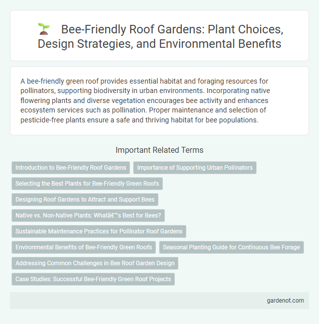 Bee-Friendly Roof Gardens: Plant Choices, Design Strategies, and Environmental Benefits