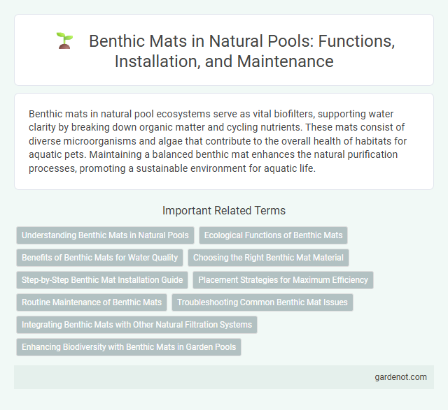 Benthic Mats in Natural Pools: Functions, Installation, and Maintenance