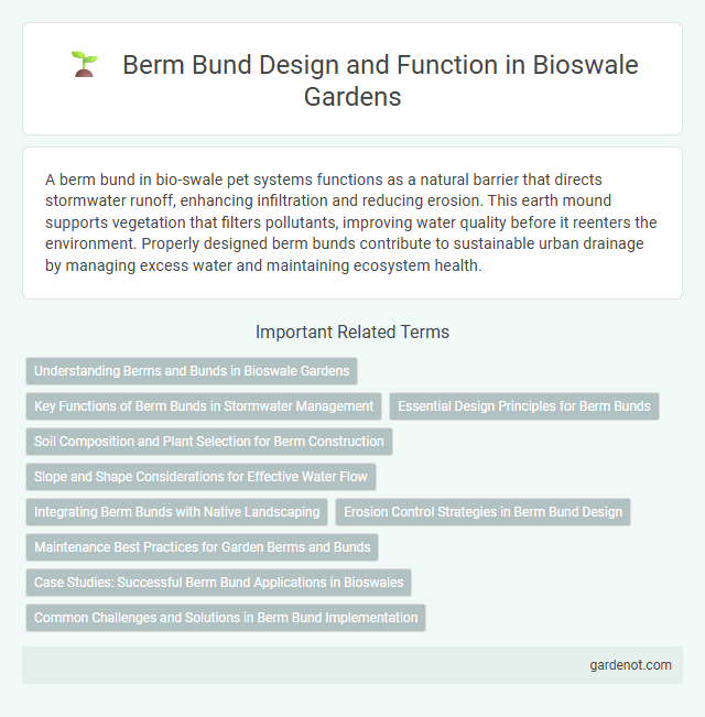 Berm Bund Design and Function in Bioswale Gardens