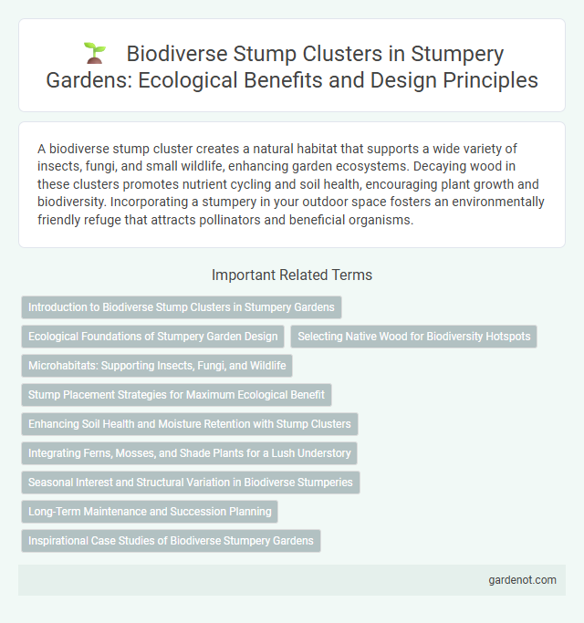 Biodiverse Stump Clusters in Stumpery Gardens: Ecological Benefits and Design Principles