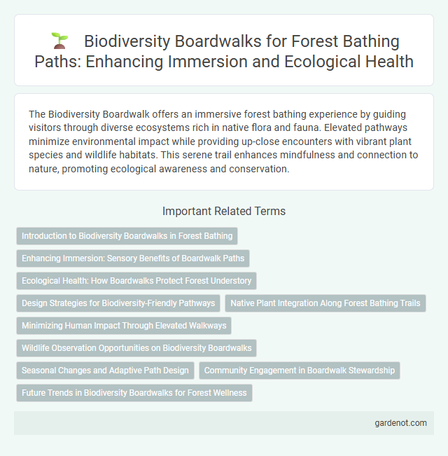 Biodiversity Boardwalks for Forest Bathing Paths: Enhancing Immersion and Ecological Health