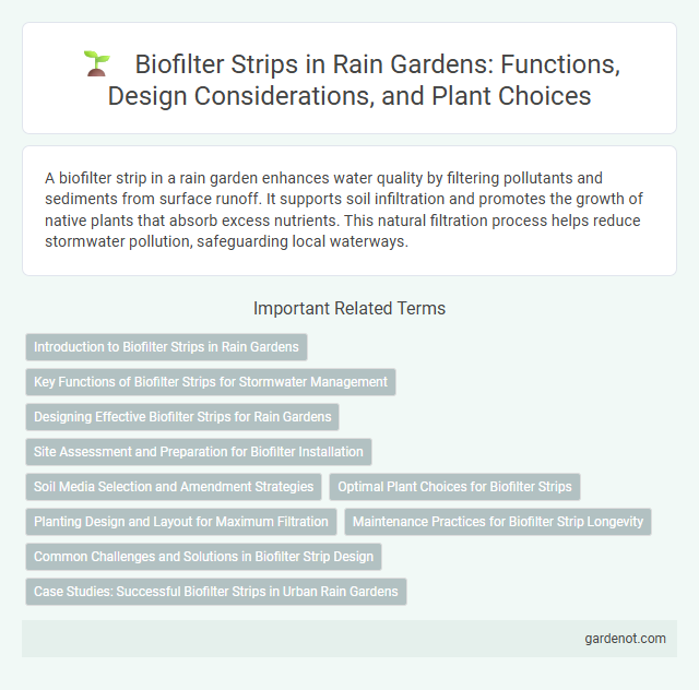 Biofilter Strips in Rain Gardens: Functions, Design Considerations, and Plant Choices
