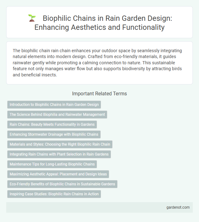Biophilic Chains in Rain Garden Design: Enhancing Aesthetics and Functionality