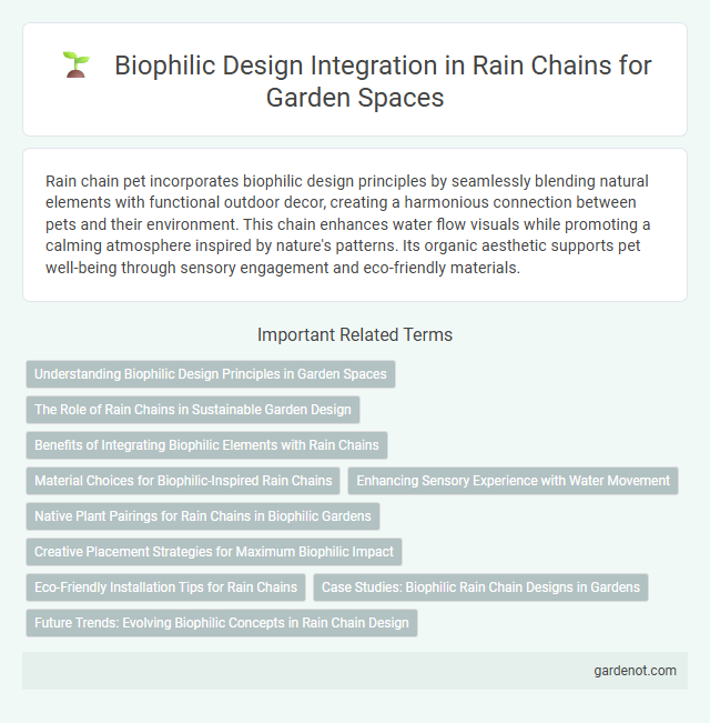 Biophilic Design Integration in Rain Chains for Garden Spaces