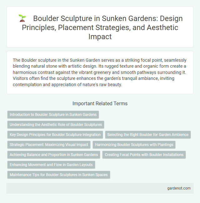 Boulder Sculpture in Sunken Gardens: Design Principles, Placement Strategies, and Aesthetic Impact