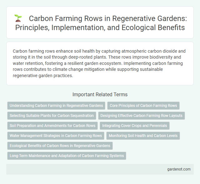 Carbon Farming Rows in Regenerative Gardens: Principles, Implementation, and Ecological Benefits