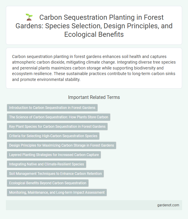 Carbon Sequestration Planting in Forest Gardens: Species Selection, Design Principles, and Ecological Benefits