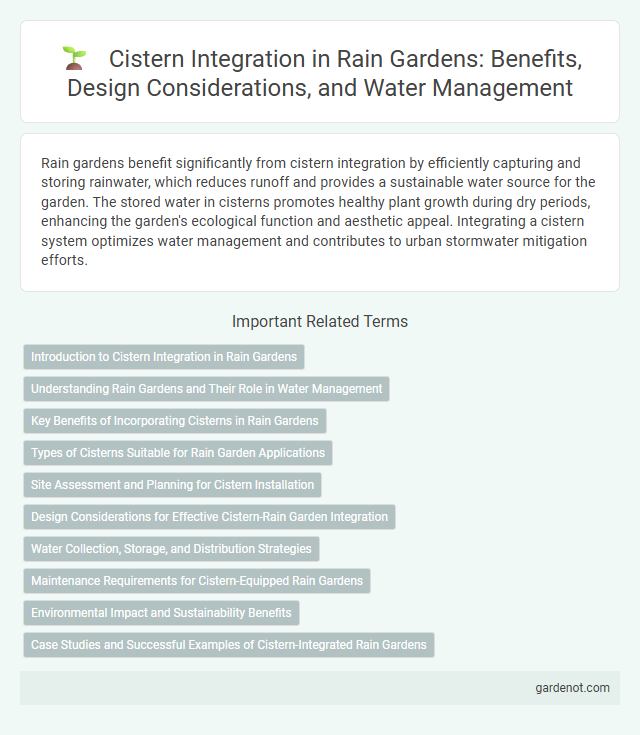 Cistern Integration in Rain Gardens: Benefits, Design Considerations, and Water Management