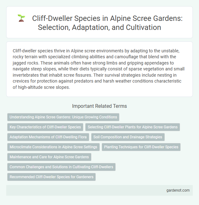 Cliff-Dweller Species in Alpine Scree Gardens: Selection, Adaptation, and Cultivation