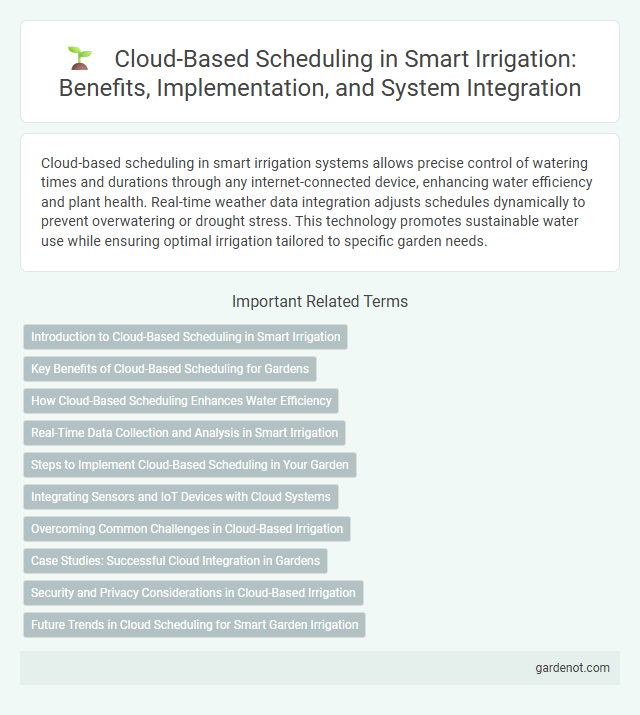 Cloud-Based Scheduling in Smart Irrigation: Benefits, Implementation, and System Integration