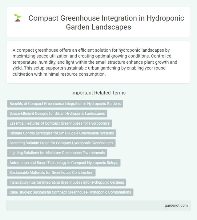 Compact Greenhouse Integration in Hydroponic Garden Landscapes