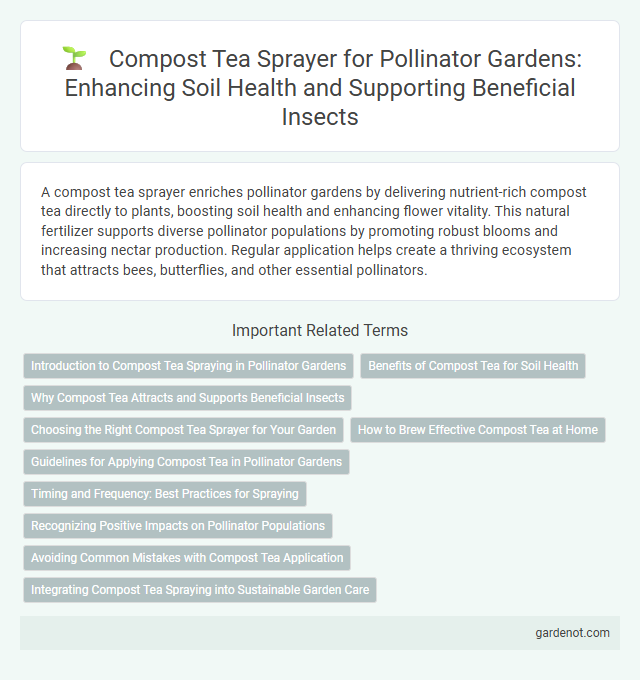 Compost Tea Sprayer for Pollinator Gardens: Enhancing Soil Health and Supporting Beneficial Insects