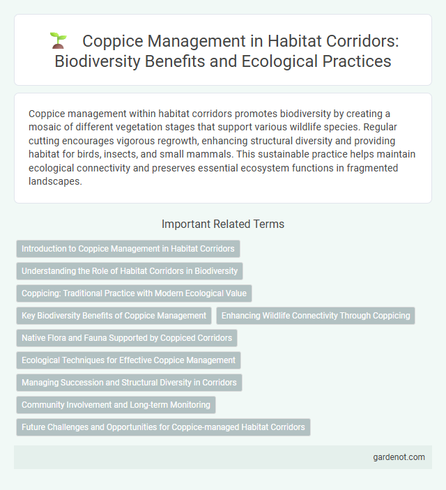 Coppice Management in Habitat Corridors: Biodiversity Benefits and Ecological Practices