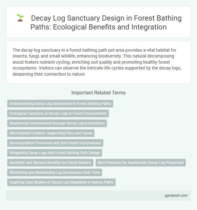 Decay Log Sanctuary Design in Forest Bathing Paths: Ecological Benefits and Integration