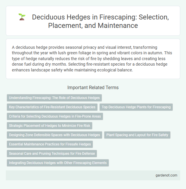 Deciduous Hedges in Firescaping: Selection, Placement, and Maintenance
