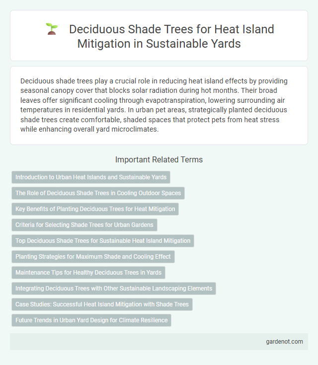 Deciduous Shade Trees for Heat Island Mitigation in Sustainable Yards