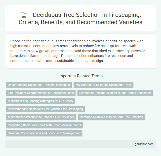 Deciduous Tree Selection in Firescaping: Criteria, Benefits, and Recommended Varieties
