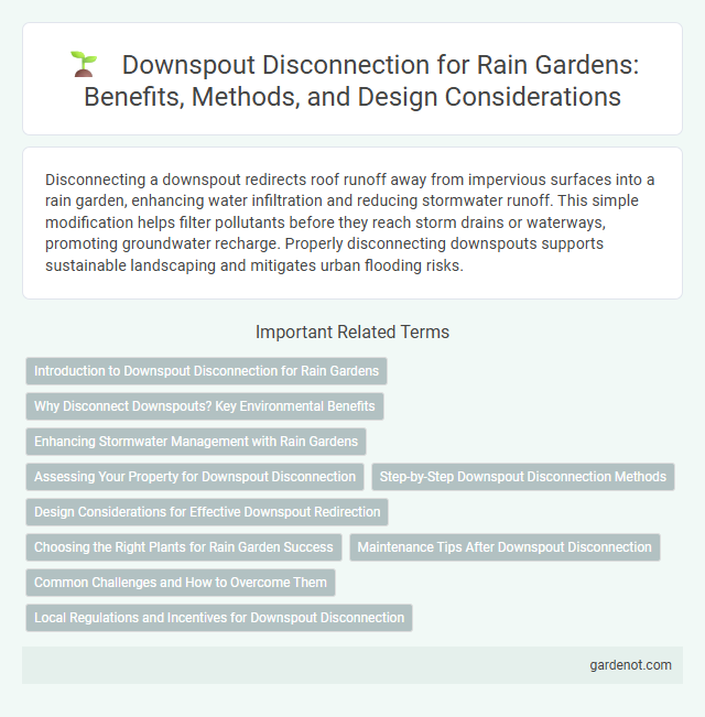 Downspout Disconnection for Rain Gardens: Benefits, Methods, and Design Considerations