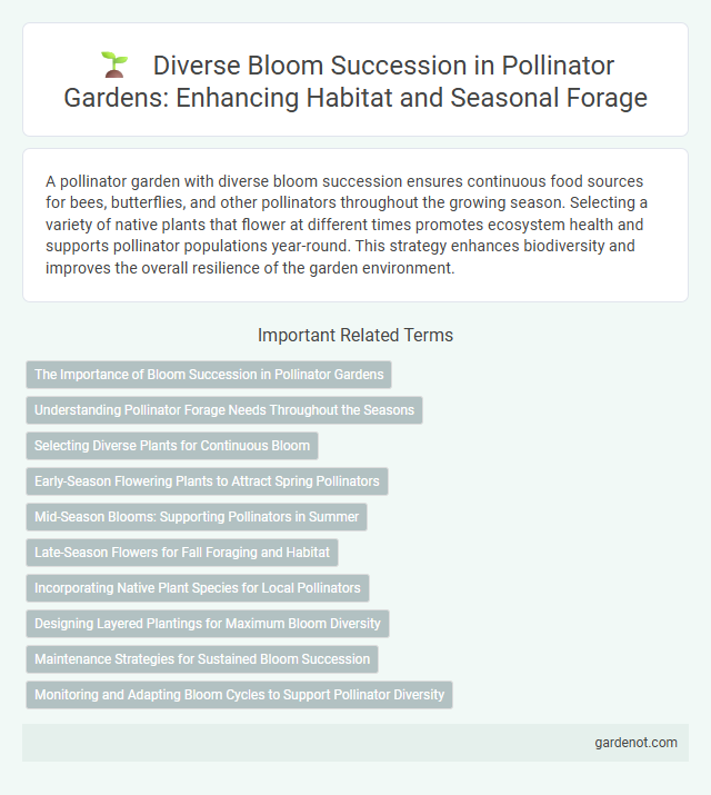 Diverse Bloom Succession in Pollinator Gardens: Enhancing Habitat and Seasonal Forage