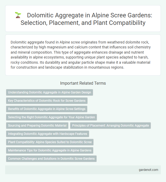 Dolomitic Aggregate in Alpine Scree Gardens: Selection, Placement, and Plant Compatibility