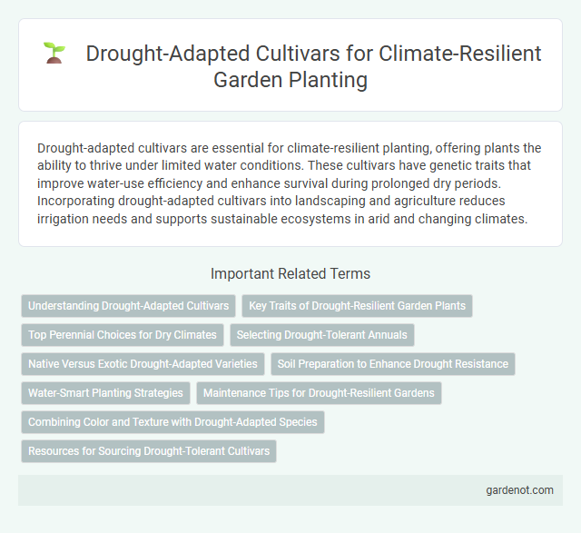 Drought-Adapted Cultivars for Climate-Resilient Garden Planting