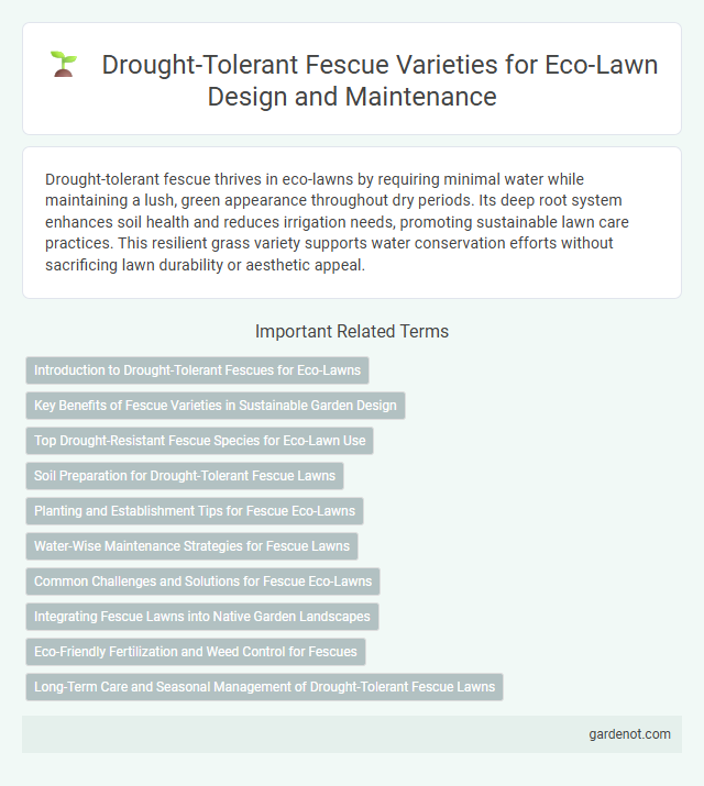Drought-Tolerant Fescue Varieties for Eco-Lawn Design and Maintenance