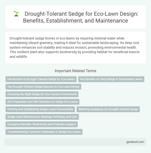 Drought-Tolerant Sedge for Eco-Lawn Design: Benefits, Establishment, and Maintenance