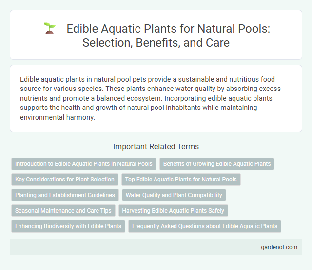 Edible Aquatic Plants for Natural Pools: Selection, Benefits, and Care