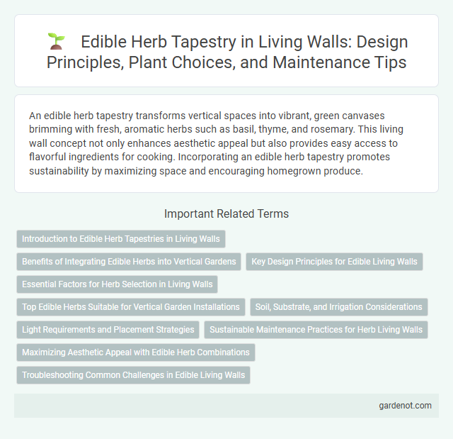 Edible Herb Tapestry in Living Walls: Design Principles, Plant Choices, and Maintenance Tips