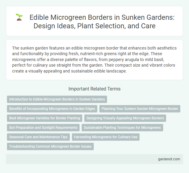 Edible Microgreen Borders in Sunken Gardens: Design Ideas, Plant Selection, and Care