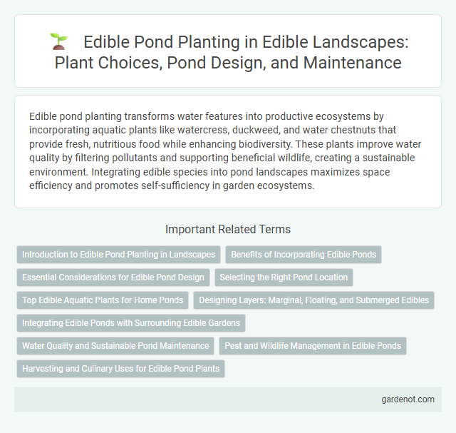Edible Pond Planting in Edible Landscapes: Plant Choices, Pond Design, and Maintenance