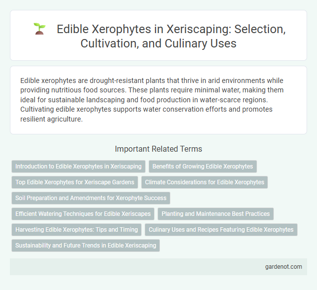 Edible Xerophytes in Xeriscaping: Selection, Cultivation, and Culinary Uses