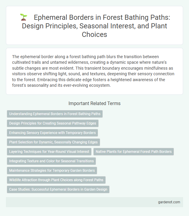 Ephemeral Borders in Forest Bathing Paths: Design Principles, Seasonal Interest, and Plant Choices