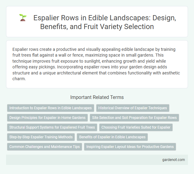 Espalier Rows in Edible Landscapes: Design, Benefits, and Fruit Variety Selection