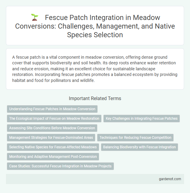 Fescue Patch Integration in Meadow Conversions: Challenges, Management, and Native Species Selection